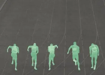 green sprint racers on a track
