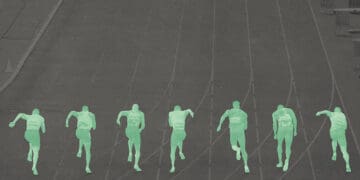 green sprint racers on a track