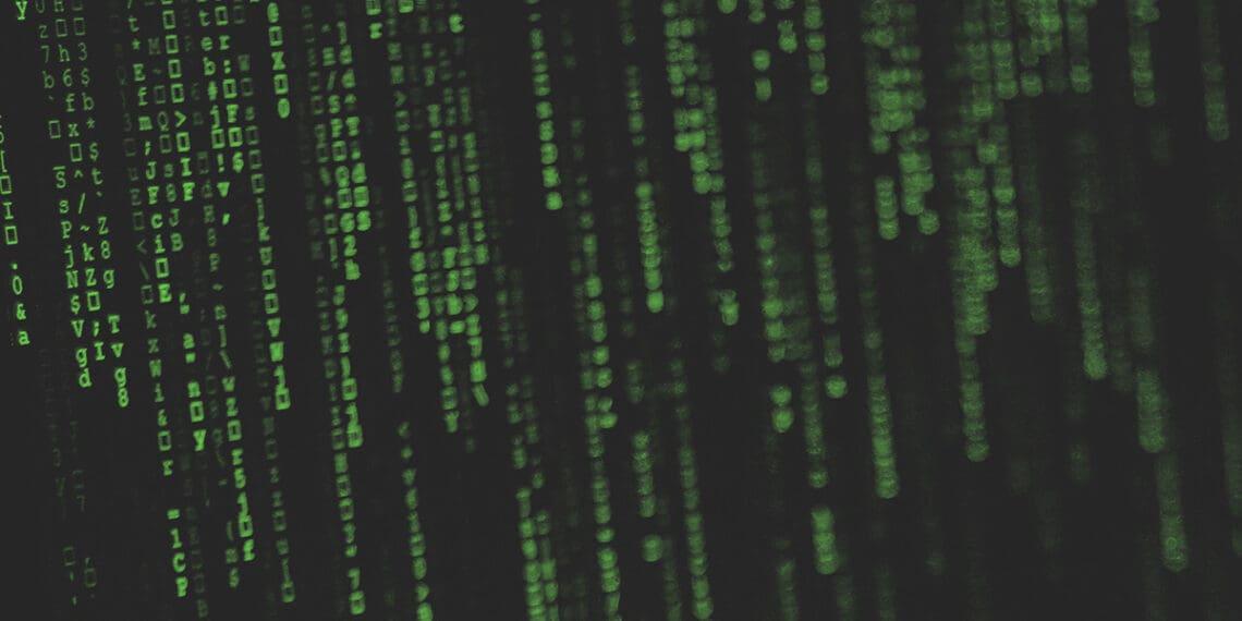 matrix numbers cybersecurity concept