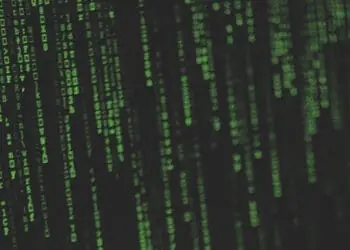 matrix numbers cybersecurity concept