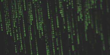 matrix numbers cybersecurity concept