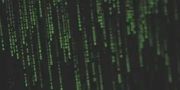 matrix numbers cybersecurity concept