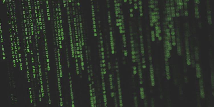 matrix numbers cybersecurity concept