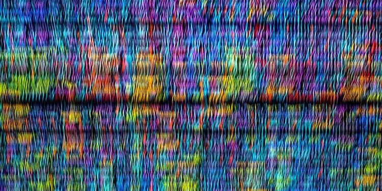abstract obscured data colorful