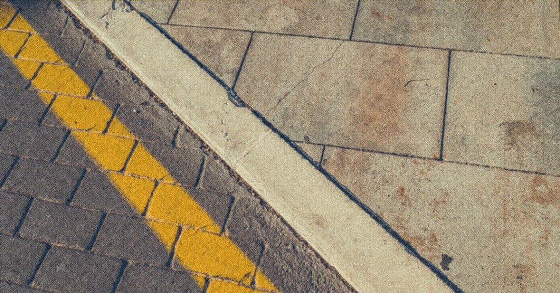 boundary line on roadway