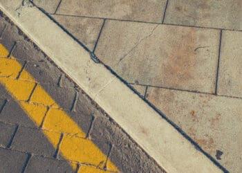 boundary line on roadway