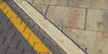 boundary line on roadway