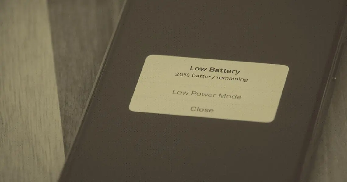 low battery on iphone warning
