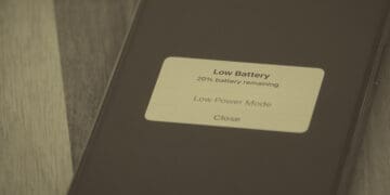 low battery on iphone warning