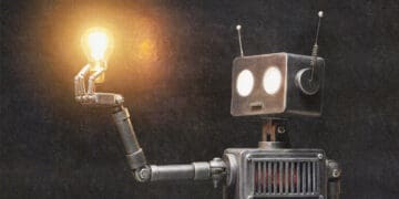 robot nurturing a good idea