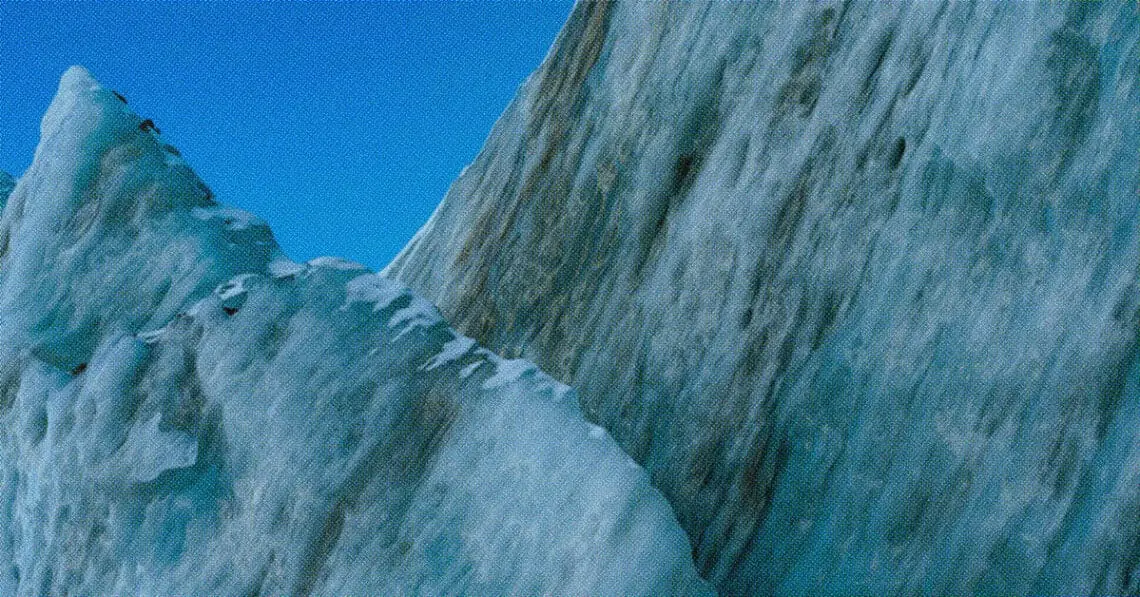 slippery slope ice mountain