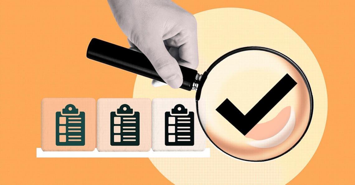 audit concept magnifying glass