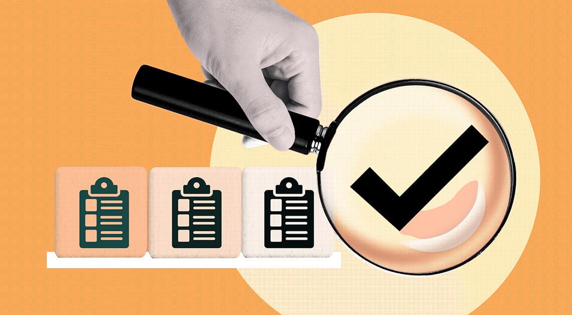 audit concept magnifying glass