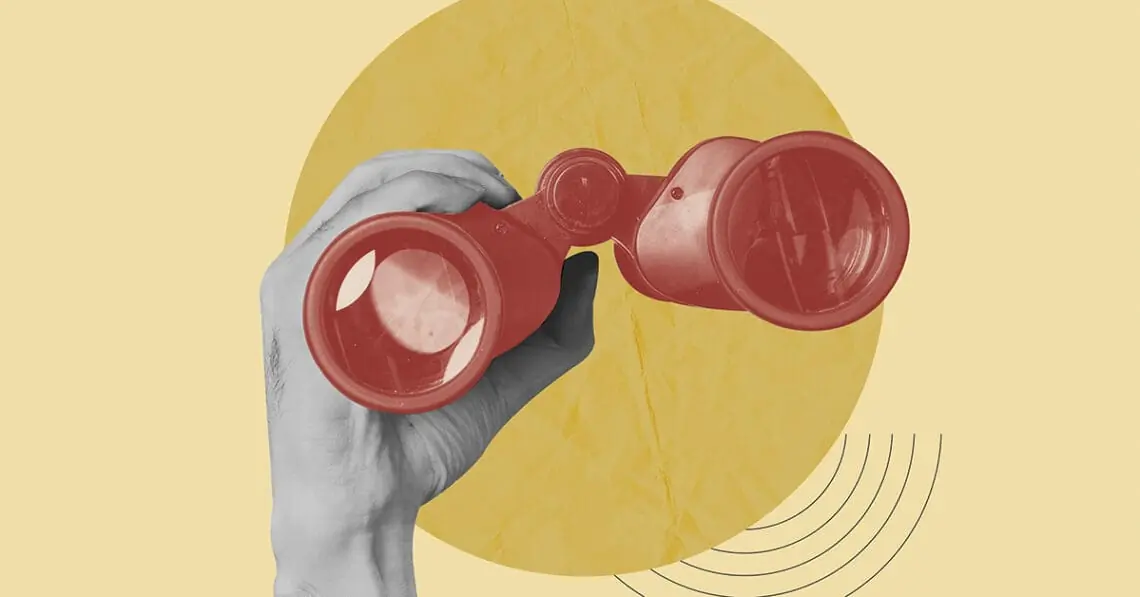 binoculars digital collage_bright