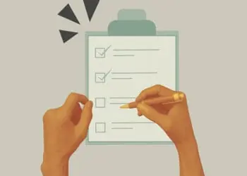checklist concept collage