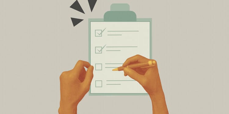 checklist concept collage