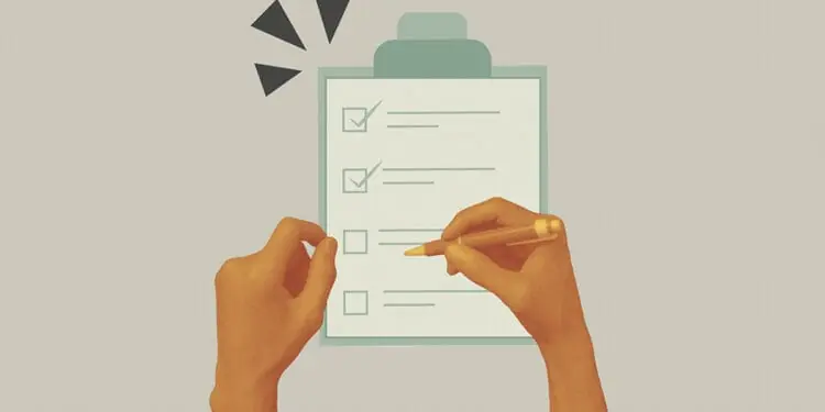 checklist concept collage