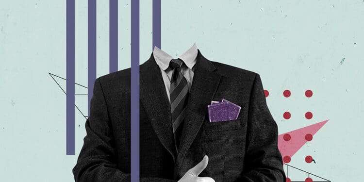leadership concept empty suit