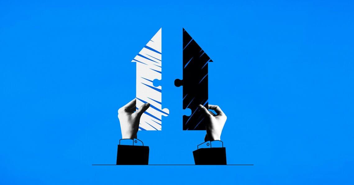 path forward digital collage concept