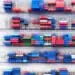 shipping containers aerial view