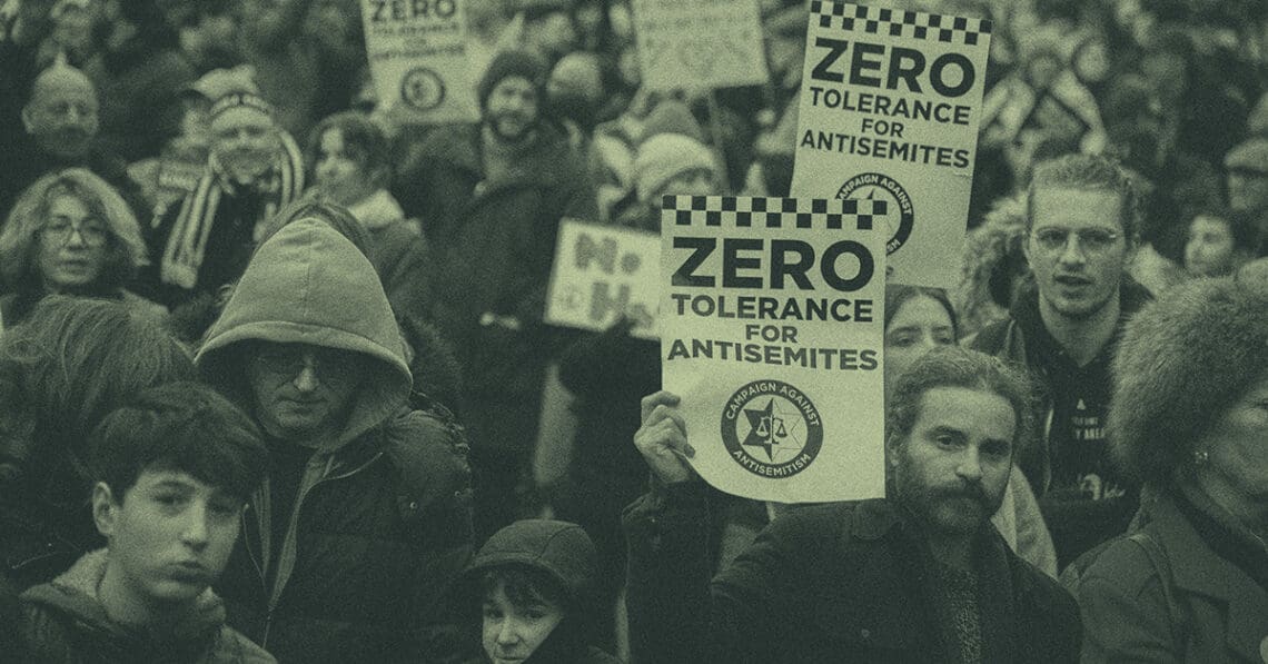 antisemitism protest in uk