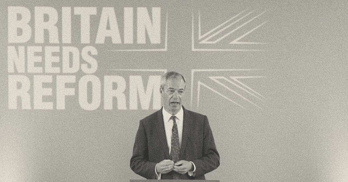 UK Reform Party leader Nigel Farage