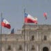 chilean flags on government building