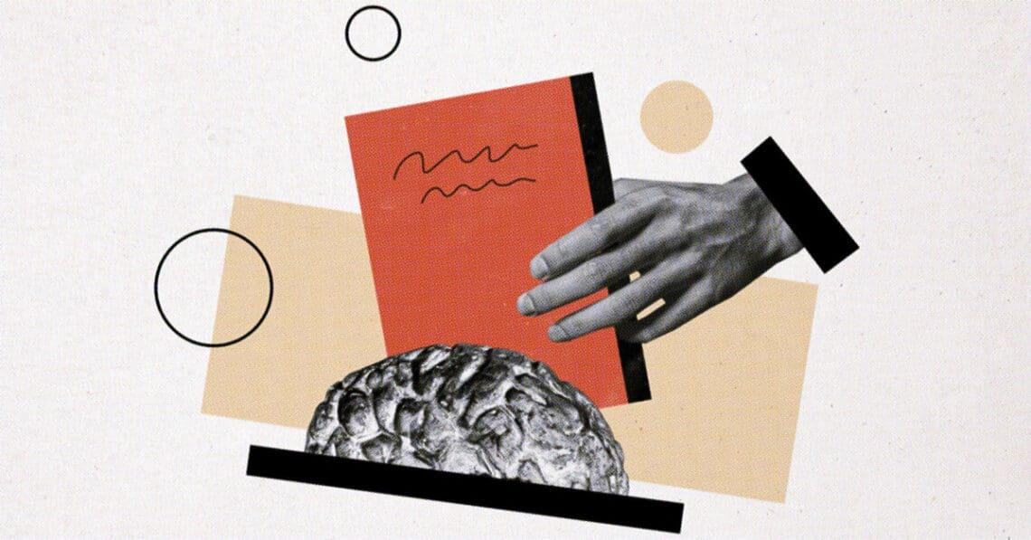 corporate training concept collage brain