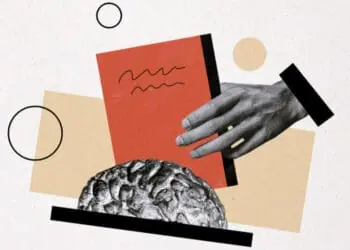 corporate training concept collage brain