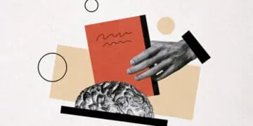 corporate training concept collage brain