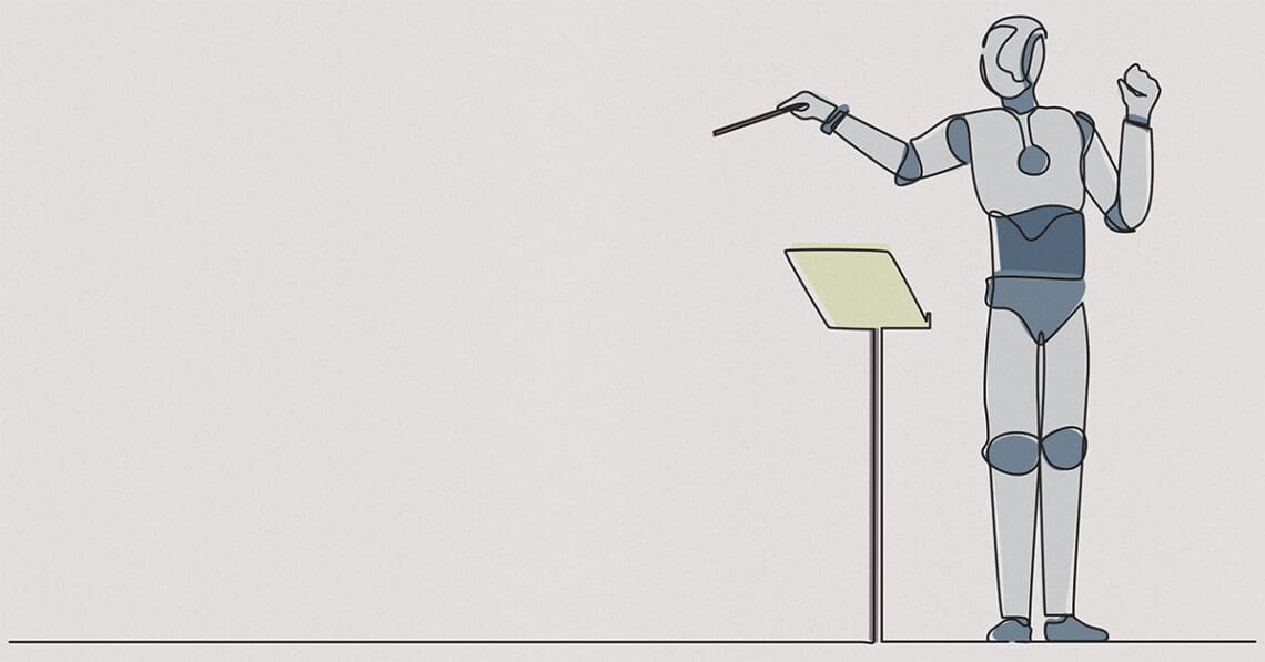 robot conducting music