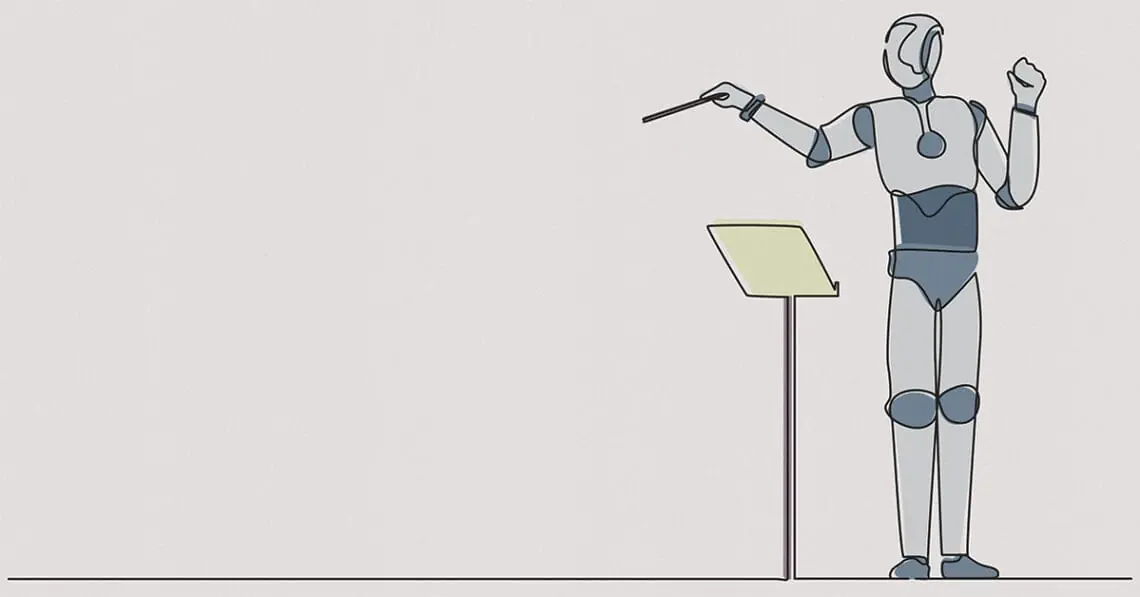 robot conducting music