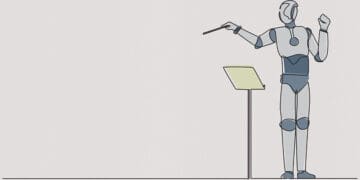 robot conducting music