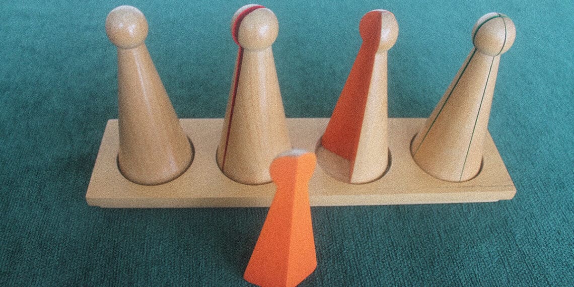 fractional leadership concept wood figures