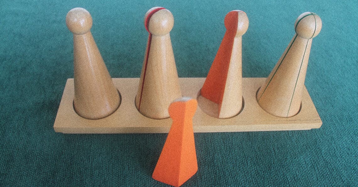 fractional leadership concept wood figures