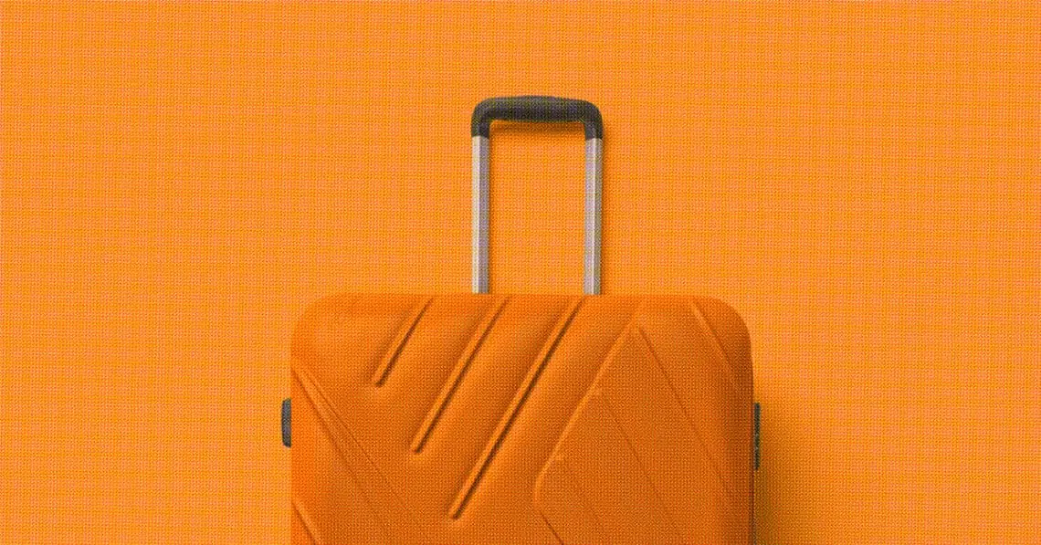 orange suitcase