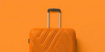 orange suitcase