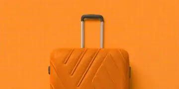 orange suitcase