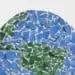 shattered glass globe mosaic