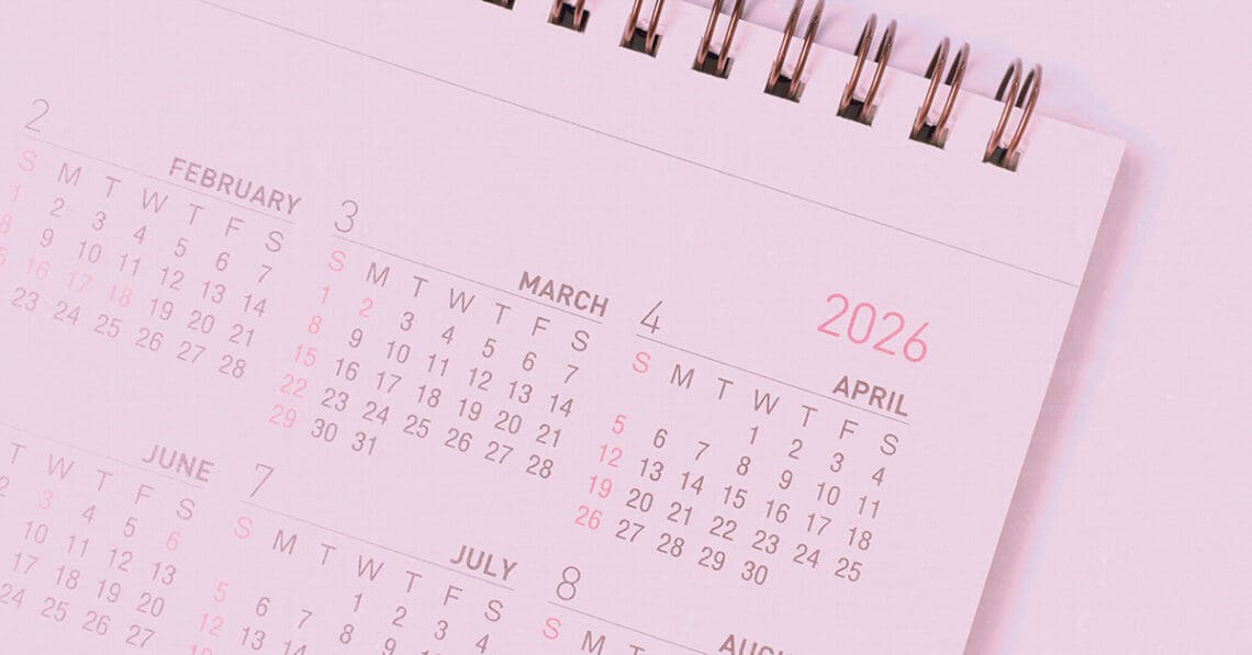 calendar showing 2026
