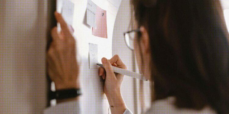 executive planning on wall calendar