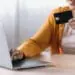 person online shopping with credit card