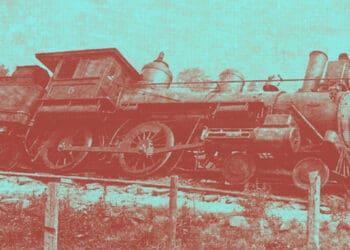 train crash vintage image