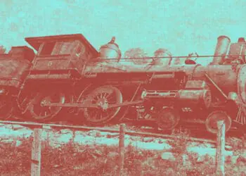train crash vintage image
