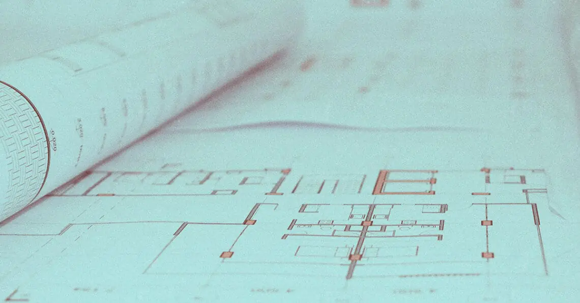 architectural plans laid out
