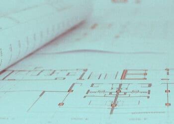 architectural plans laid out