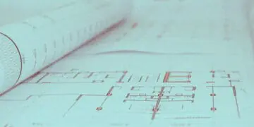 architectural plans laid out