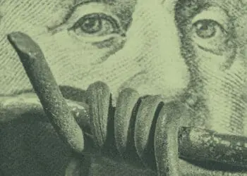 barbed wire hundred dollar bill sanctions concept