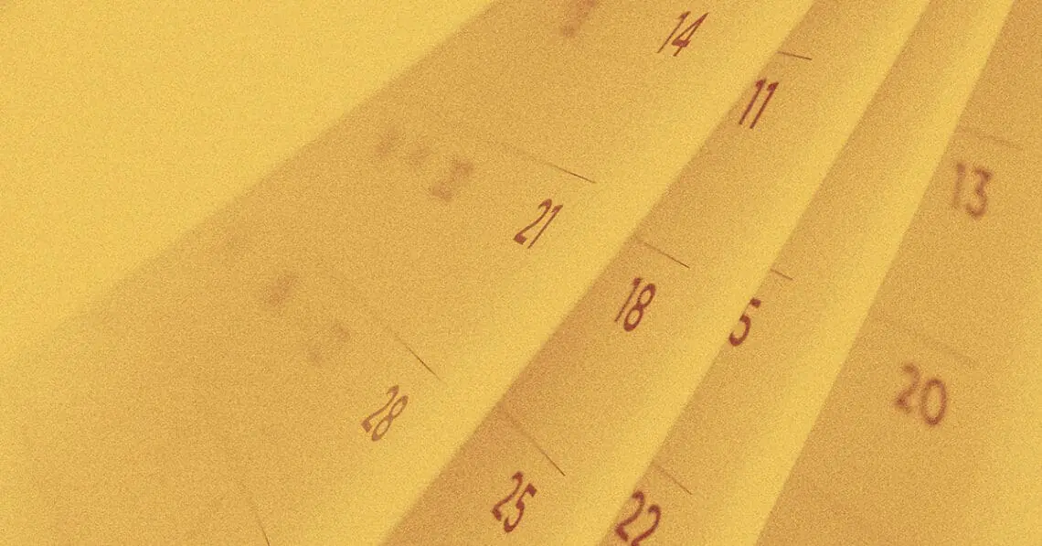 calendar pages flipping