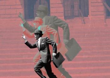 incredible shrinking business man